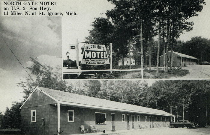 North Gate Motel (North-Gate Motel) - Vintage Postcard (newer photo)